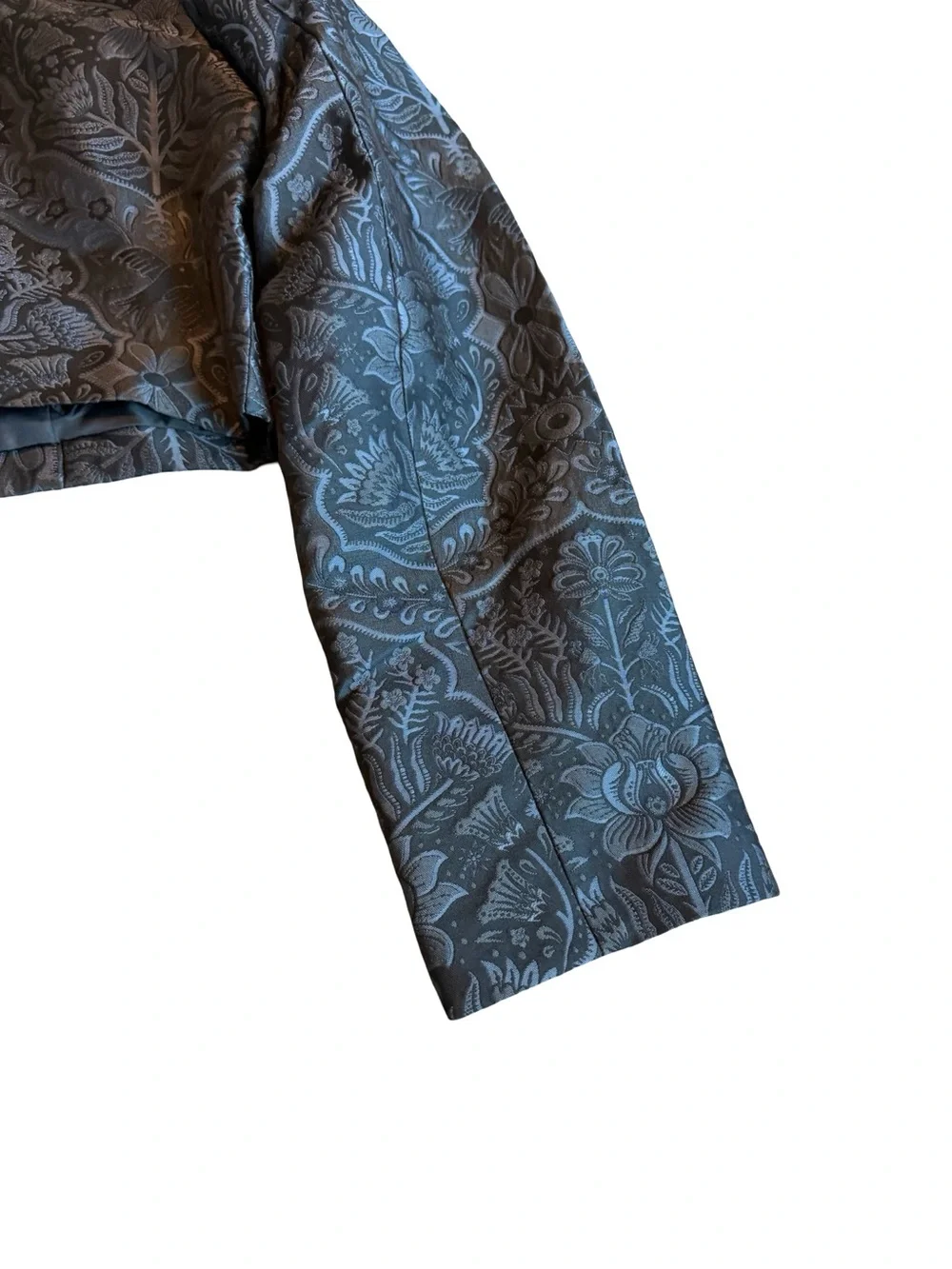 Disturbia Nocturna Jacquard Cropped Blazer Jacket Button-Down Academia Sz 10 NWT